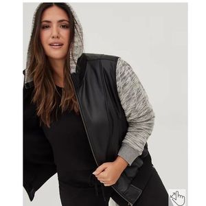 Torrid Faux Leather Bomber Jacket- Size 2